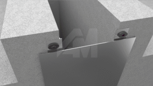 Tapajuntas de Aluminio para pared en muros